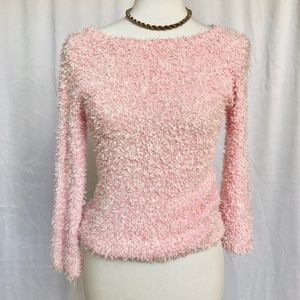Vintage Escada Fuzzy Knit Pink Sweater